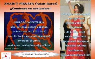 Talleres regulares 2014 / 2015 de DANZA-CLOWN y DANZATERAPIA