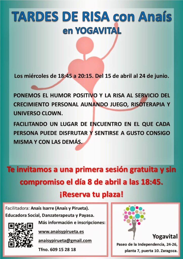Tardes de Risa con Anaís en Yogavital Zaragoza Tardes de Risa con Anaís en Yogavital Zaragoza