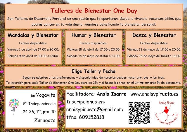Talleres de Bienestar One Day Talleres de Bienestar One Day