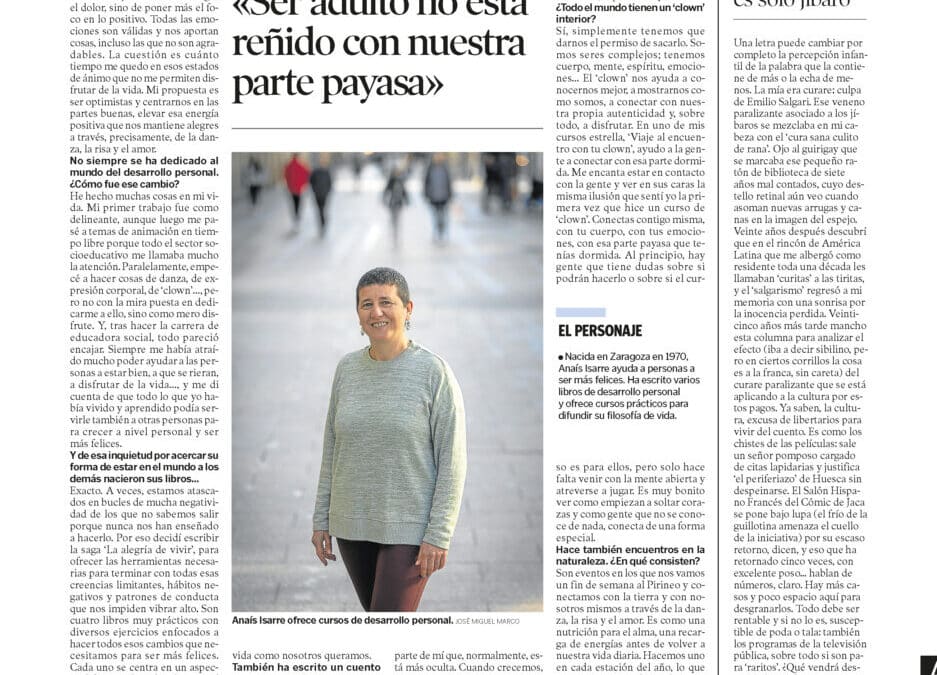 Entrevista Anaís Isarre en Heraldo de Aragón