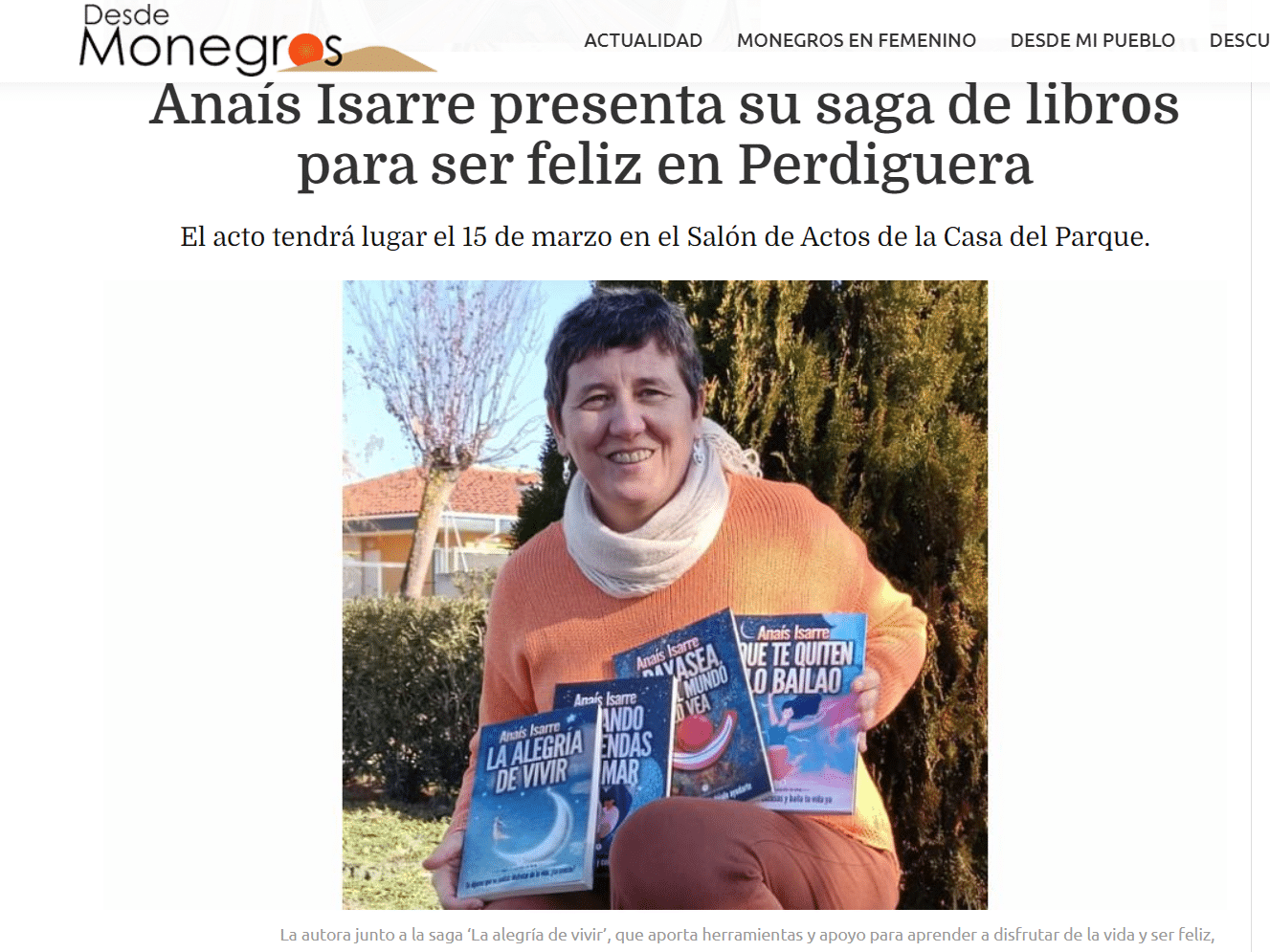 noticia Anaís Isarre Desde Monegros noticia Anaís Isarre Desde Monegros
